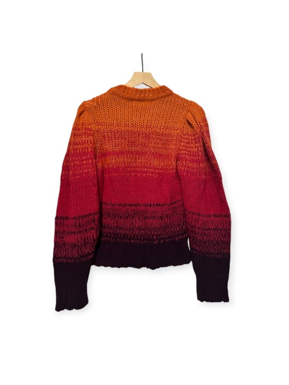 Ulla Johnson Rosalia Gradient Pullover Sweater, Red & Orange ,Alpaca Blend S - Picture 2 of 12